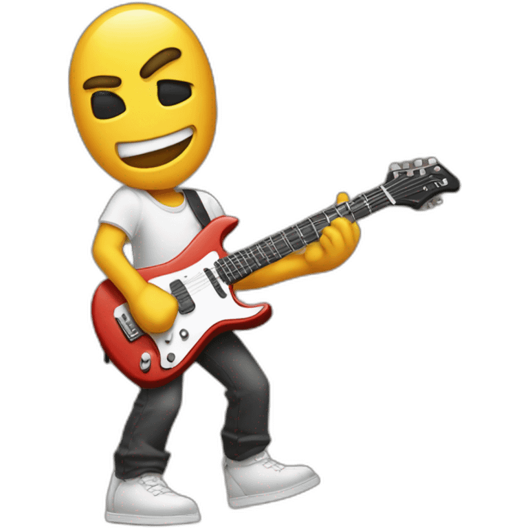 kick buttowski playing Rock guitar emoji