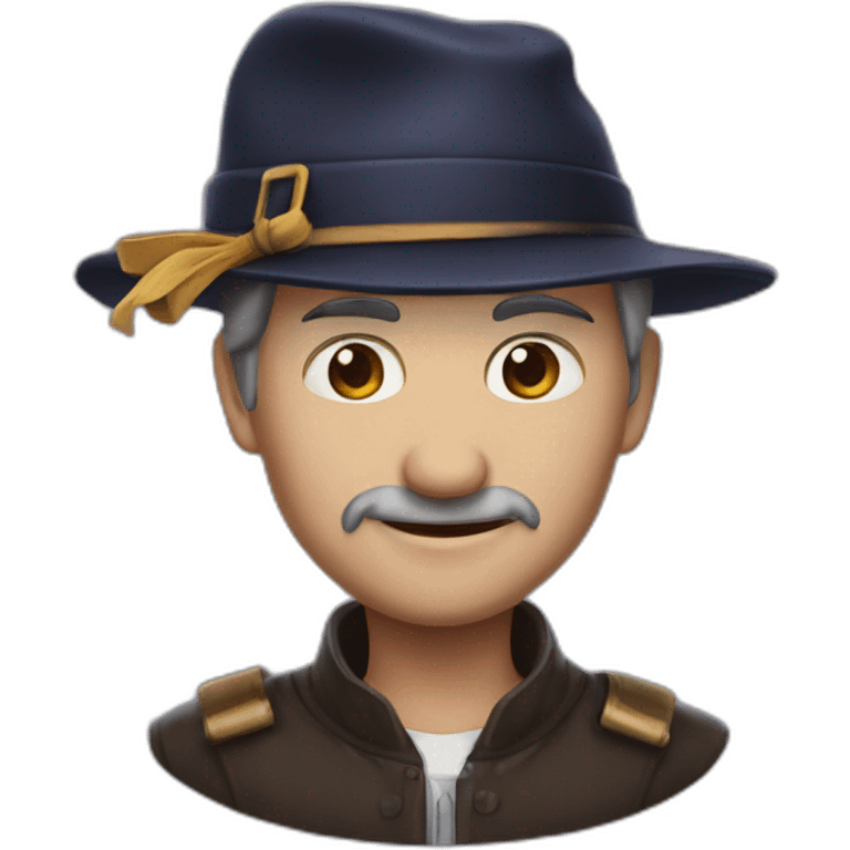 Monsieur chauve avec un beret emoji