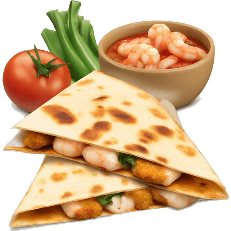 Chicken and shrimp Quesadillas emoji