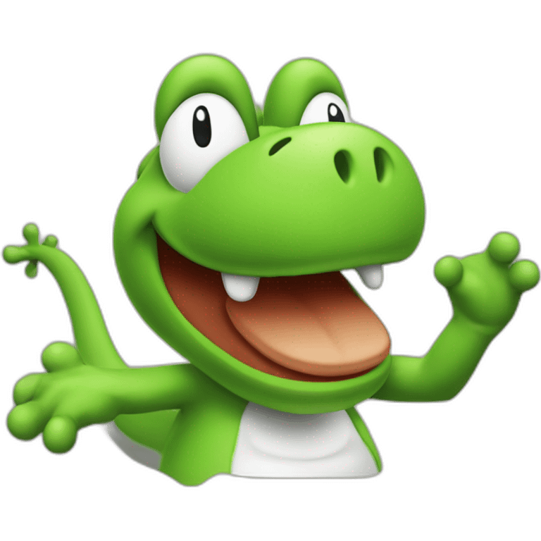 Yoshi boit du coca emoji