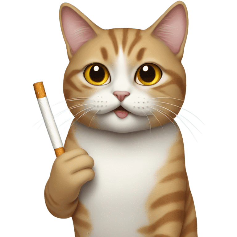 cat with cigarette  emoji