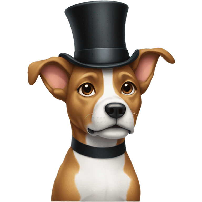 Dog with top hat  emoji