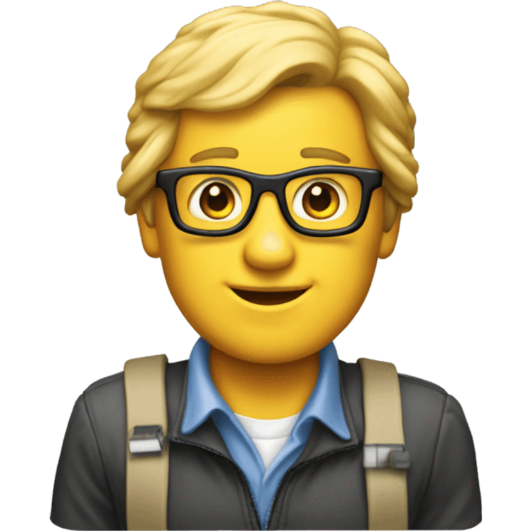 a computer nerd from the '80s emoji