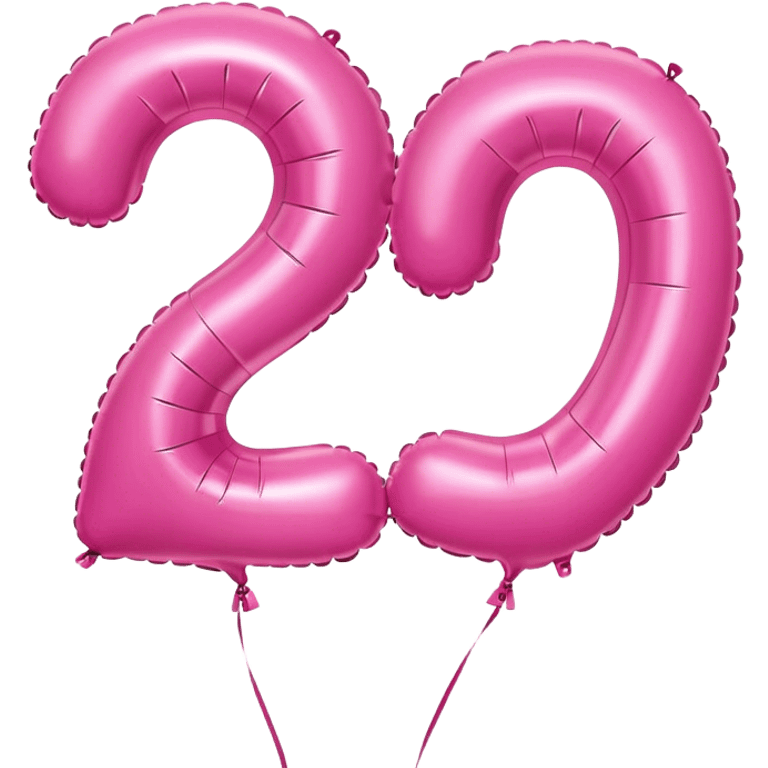 2number balloons pink  emoji