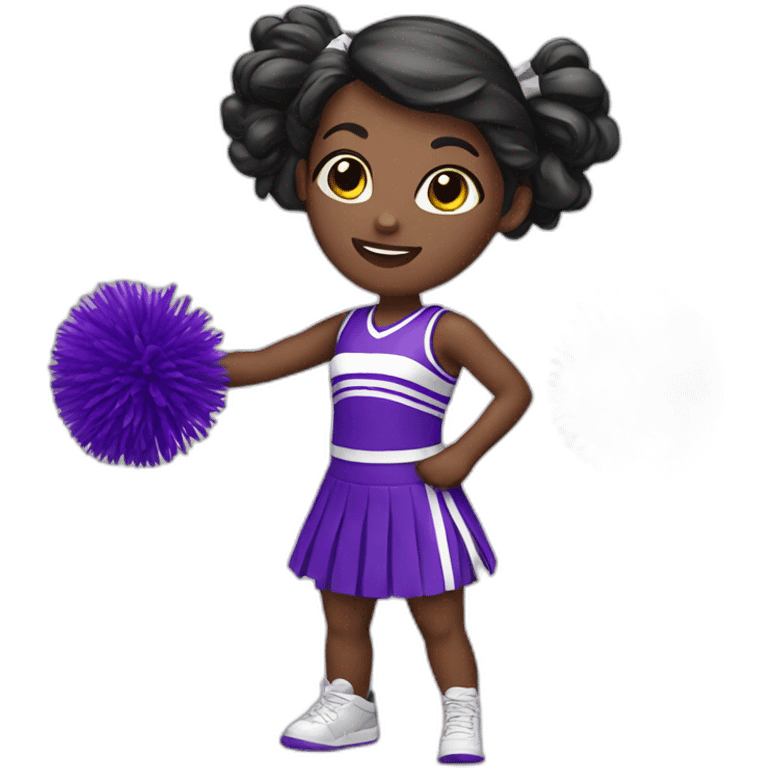 Cheerleader purple girl emoji