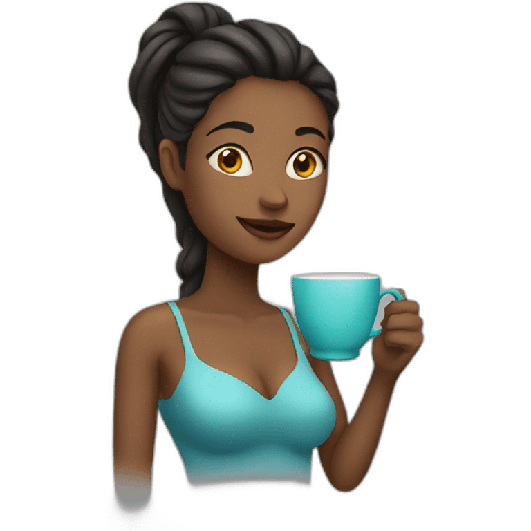 Women with cup emoji