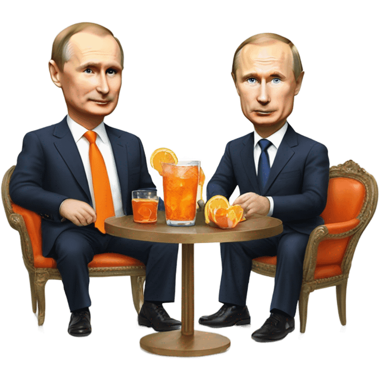 Putin and Schröder in an aperol spritz emoji