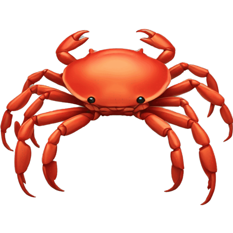 simple red colored crab emoji