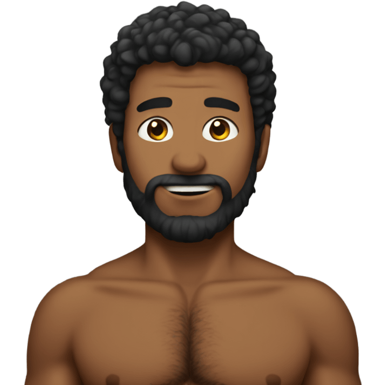 hairy man with abs emoji