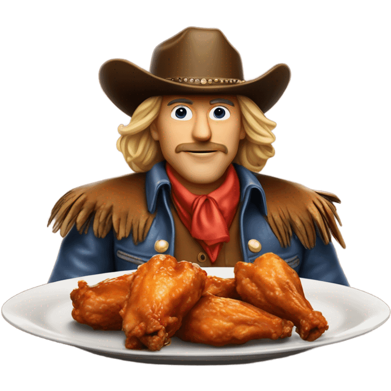 Buffalo bill and chicken wings  emoji