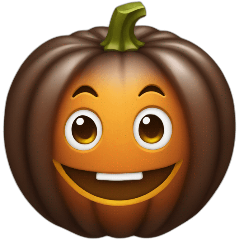 Chocolate pumpkin emoji