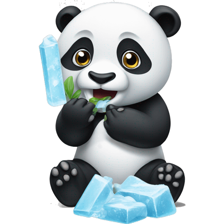 Panda eating ice create  emoji