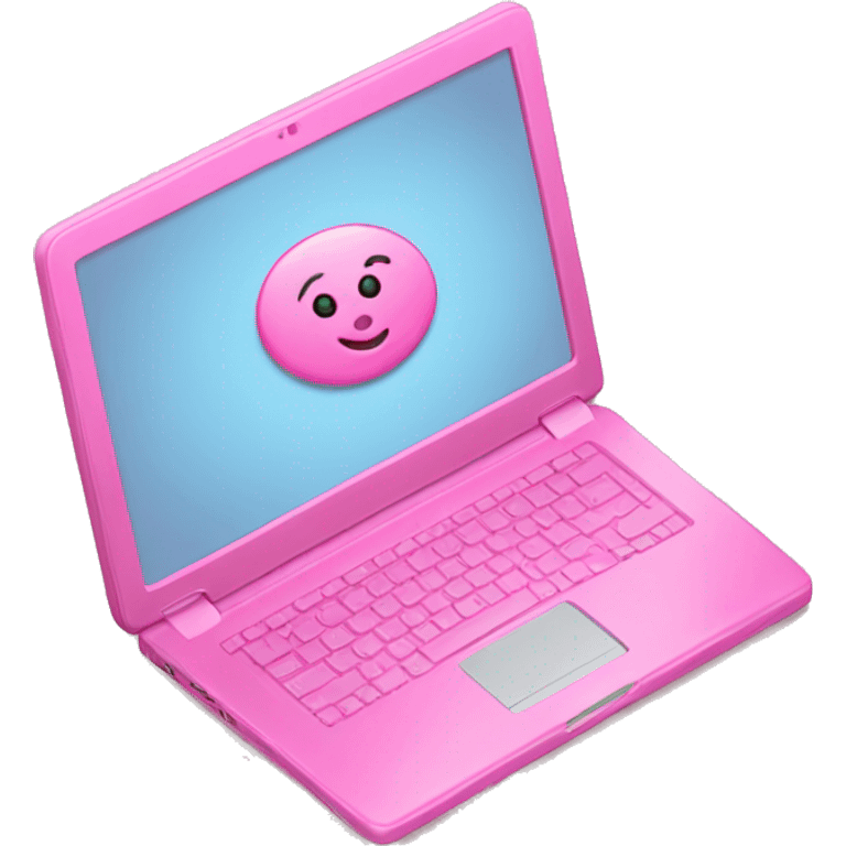 Pink laptop emoji