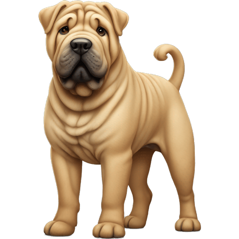 Shar pei standing emoji