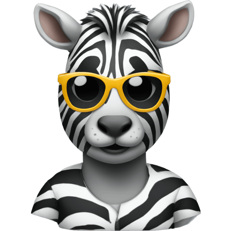 Zebra female with sunglasses  emoji