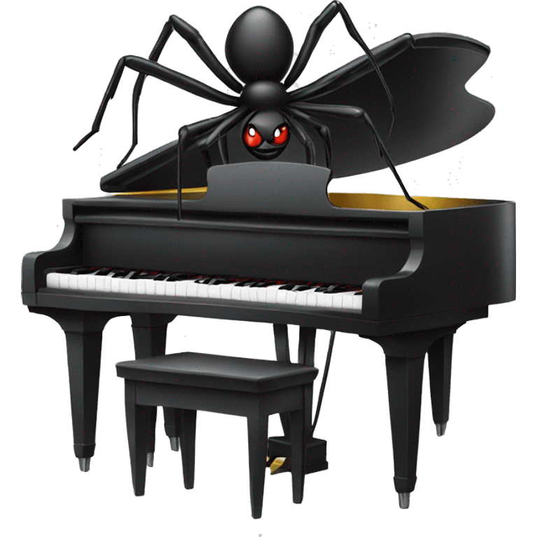 spider wit a piano emoji