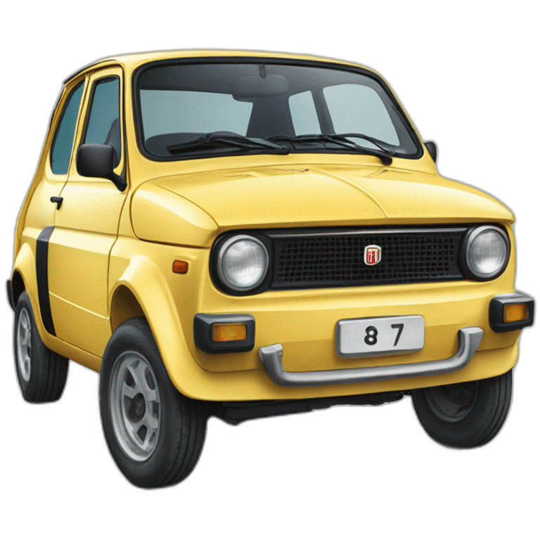 comic drawing of Fiat 126P emoji