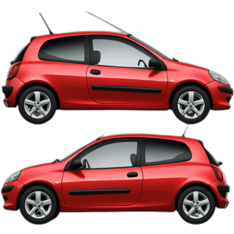 Renault clio red 2000 side view emoji