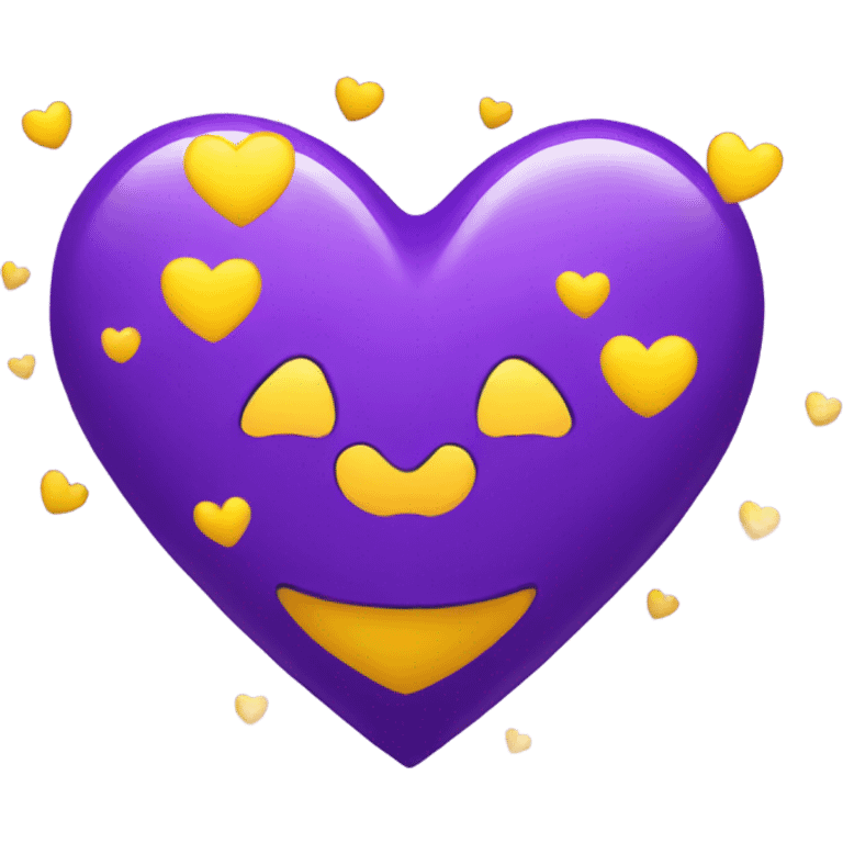 Purple and yellow heart emoji