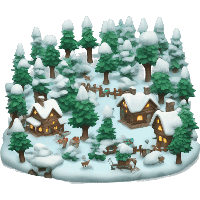 Christmas wonderland forest emoji