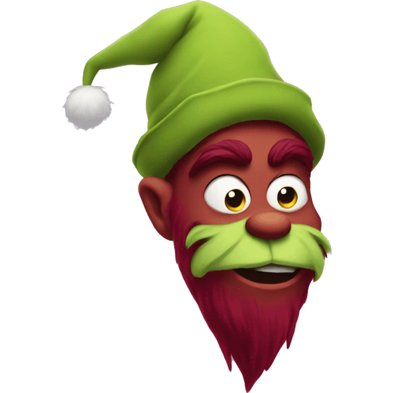 maroon grinch emoji