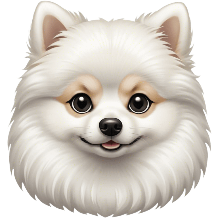 White Pomeranian with black spots emoji