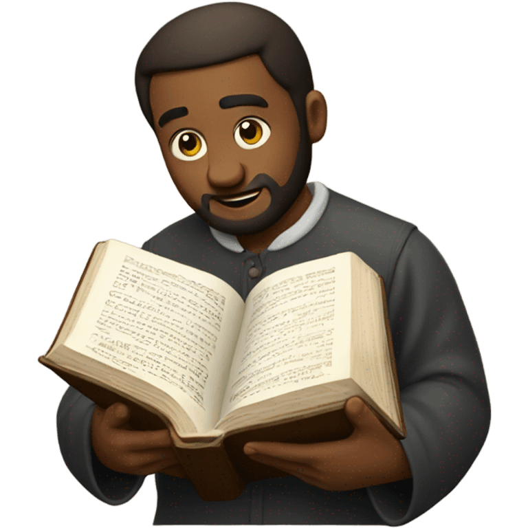 Man reading bible emoji