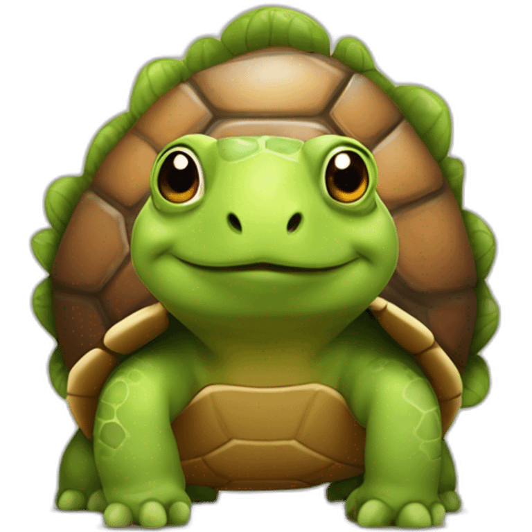 A cute little tortoise asking people to calm down emoji