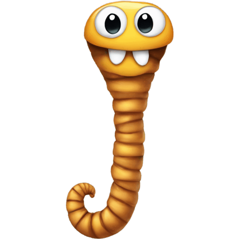 Worm with a tie emoji