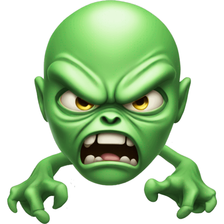 Angry alien emoji