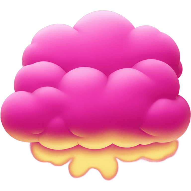 Hot pink cloud with large thick thunderbolt  emoji