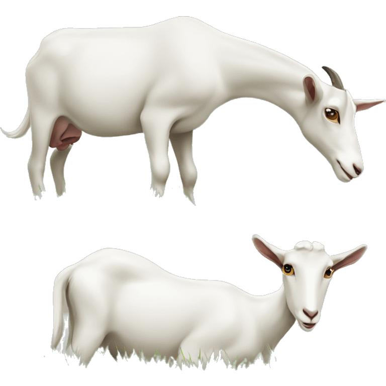 Goats eating grass emoji