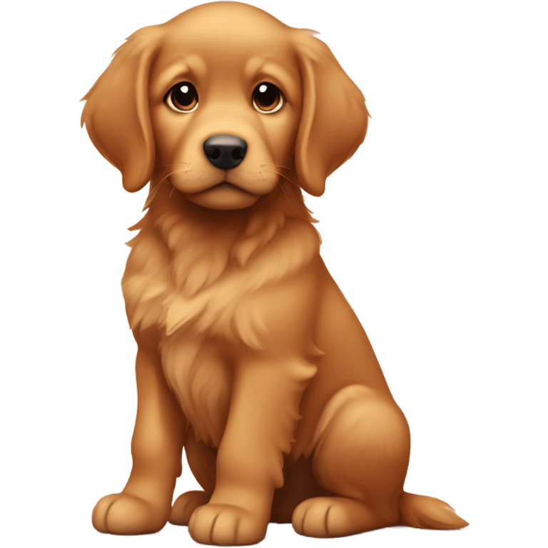 Adorable red retriever puppy emoji