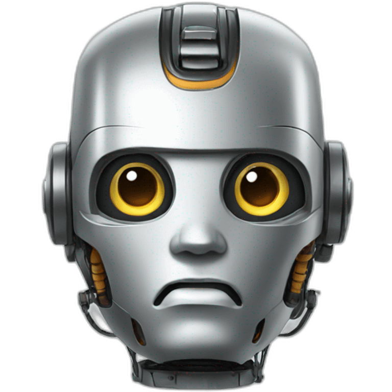 robot looking down emoji