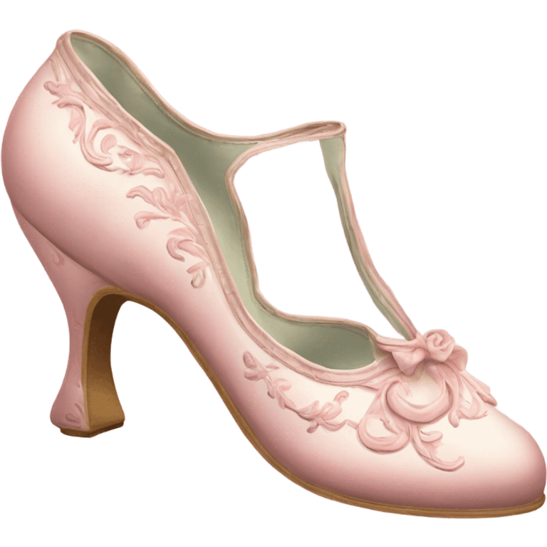 vintage rococo light pink heel shoes  emoji