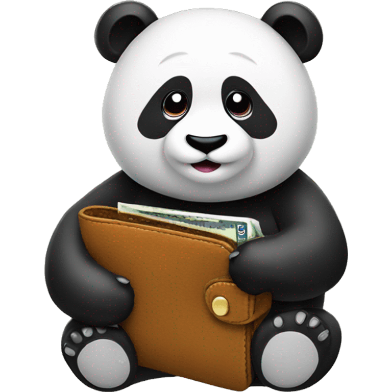 A panda with a wallet emoji