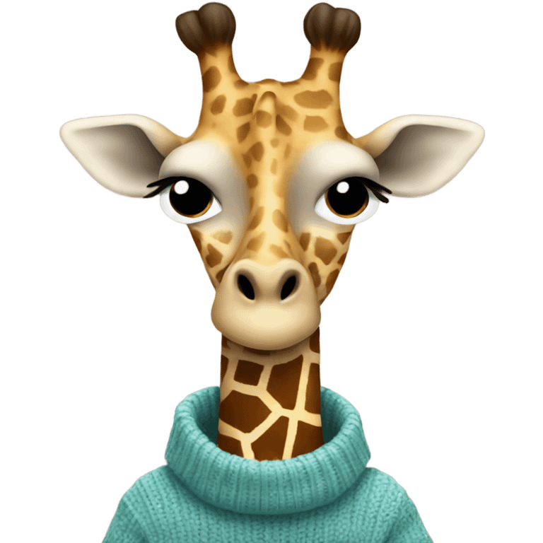 giraffe with a sweater emoji