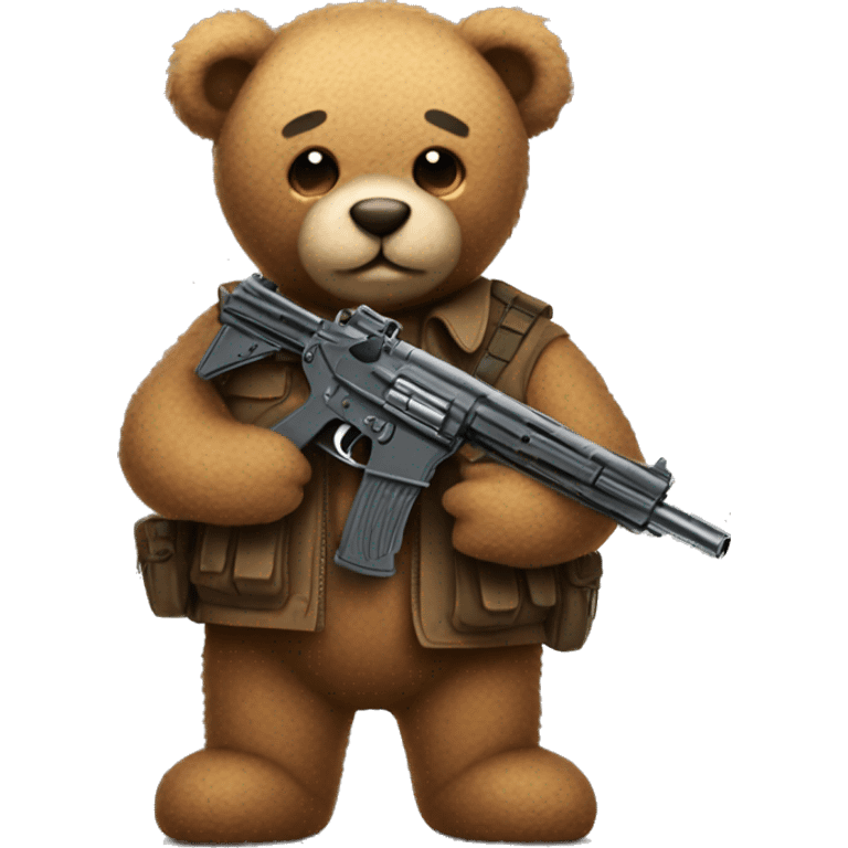 teddy bear with gun emoji