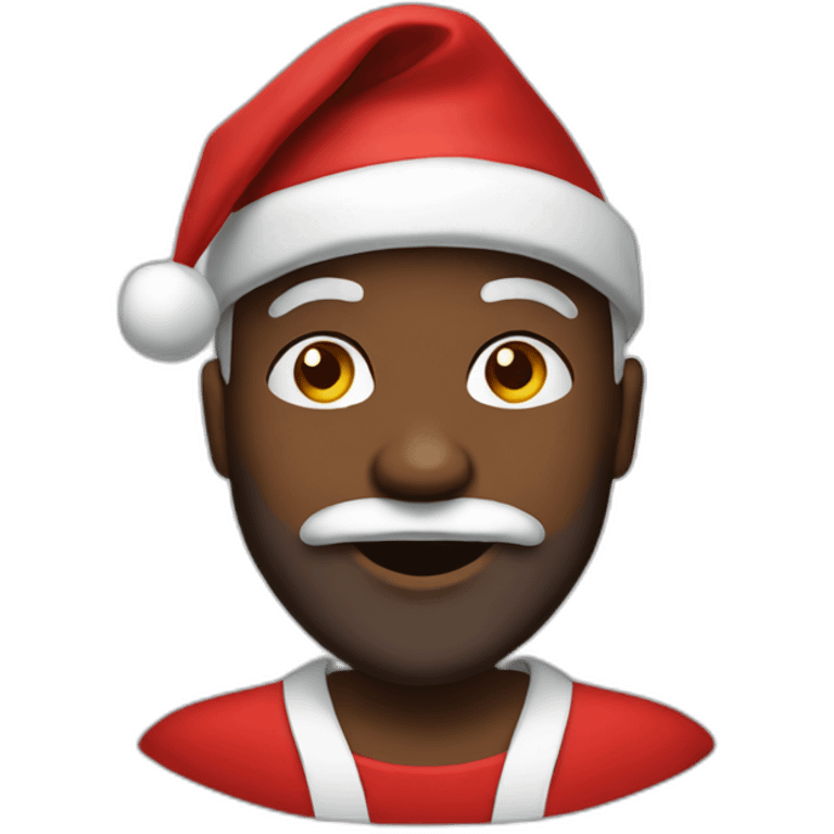 Black Santa emoji