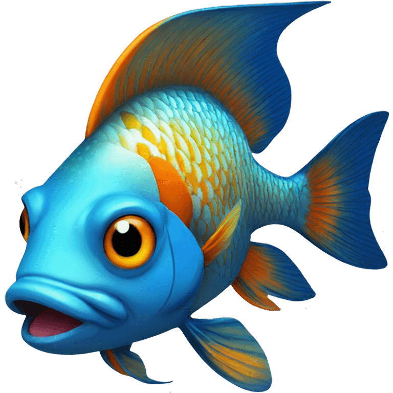 beautyfull fish with orange colour emoji