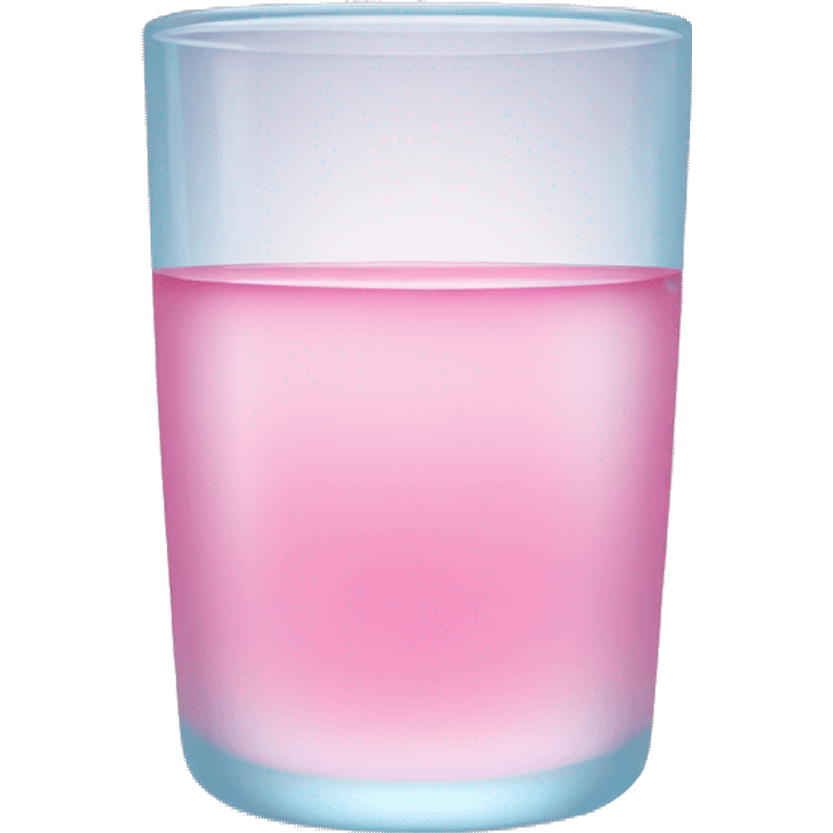 Pink glass of water  emoji