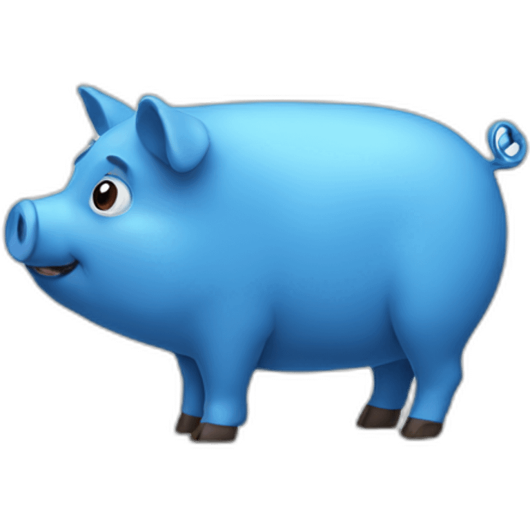 blue pig emoji