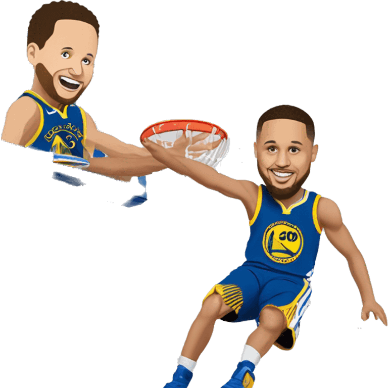 steph curry dunking on klay thompson  emoji