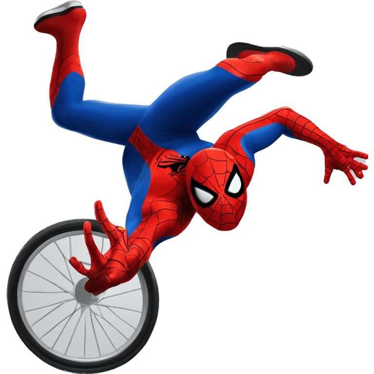 Spider-Man scoring a bicycle kick emoji