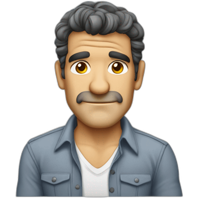 antonio banderas cartoon wearing shirt emoji