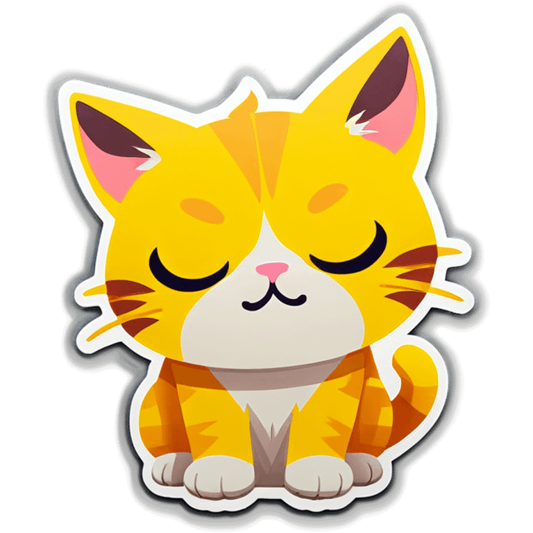 Sad yellow cat  emoji