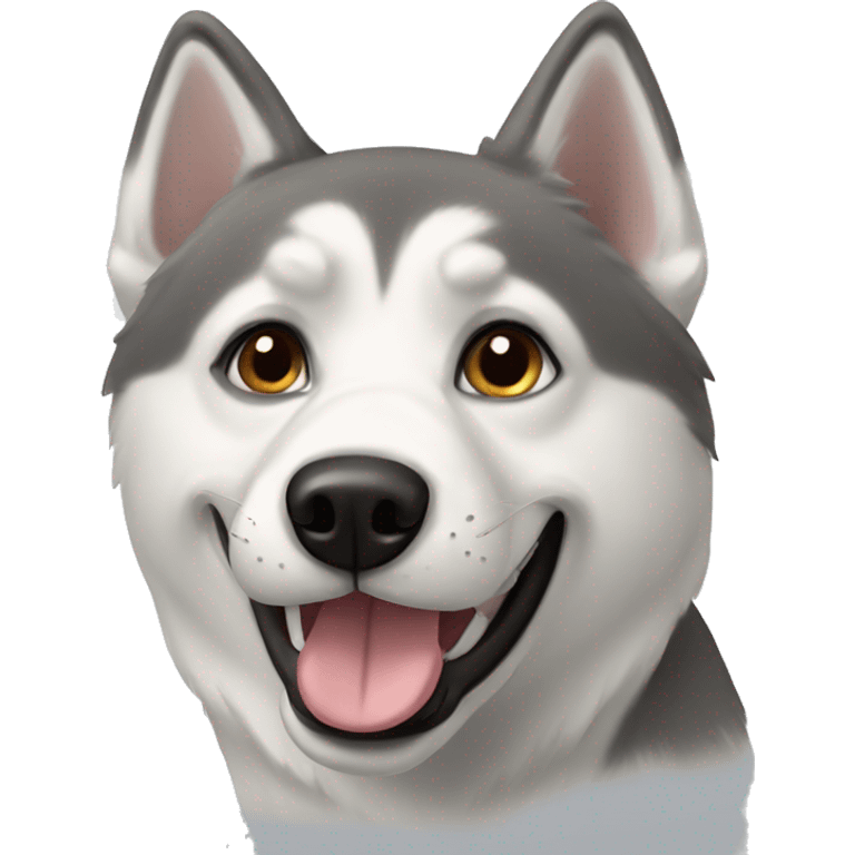 Husky with labrador emoji