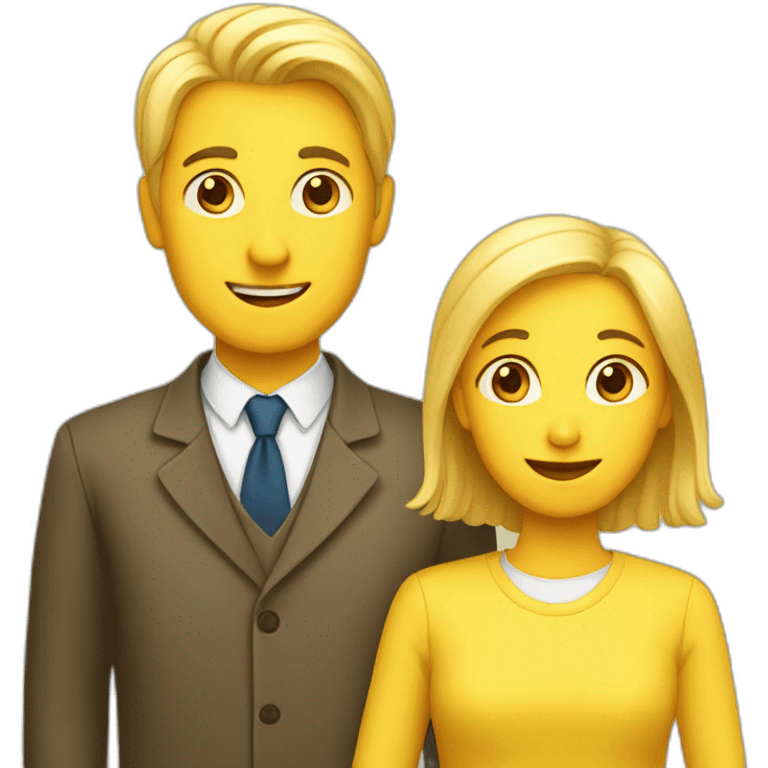 yellow danish family with mom, dad, kid emoji