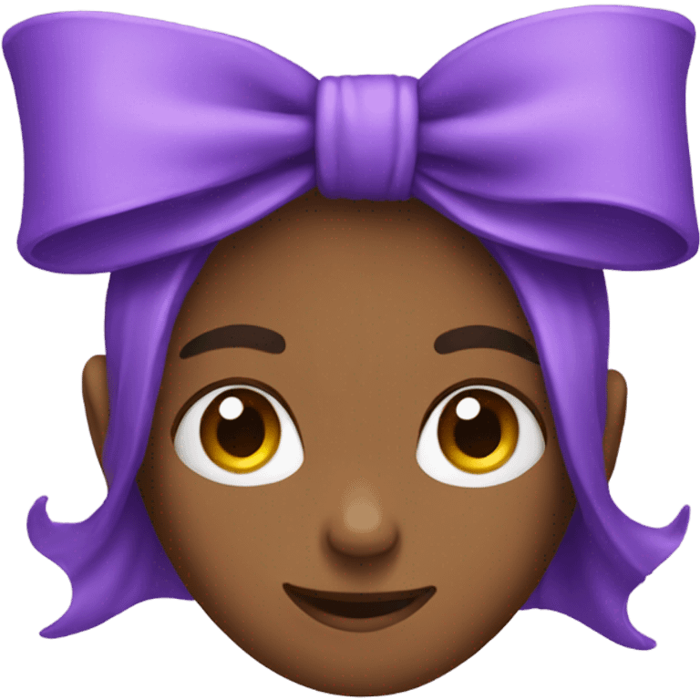 Purple bow emoji