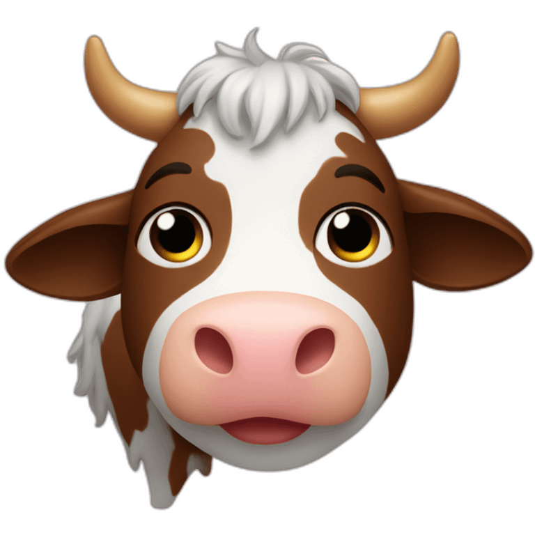 Chat sur une vache emoji